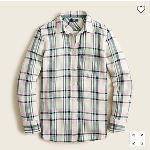 NWT J. CREW Double Weave Plaid Shirt